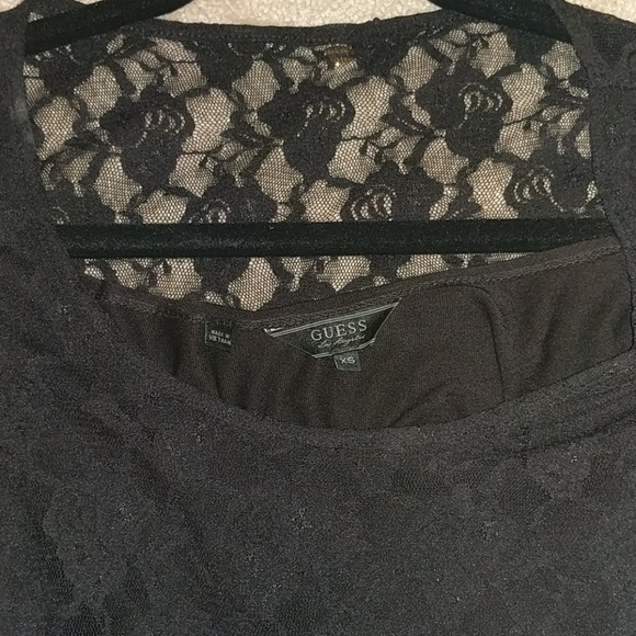 Guess - Black Lace Mini Cocktail Dress - Picture 4 of 4